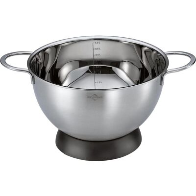 Küchenprofi Rührschüssel mit Standring DELUXE, 24 cm, Saladier + bol, Noir, Argent - Publicité Küchenprofi Rührschüssel mit Standring DELUXE, 24 cm, Saladier + bol, Noir, Argent - Publicité