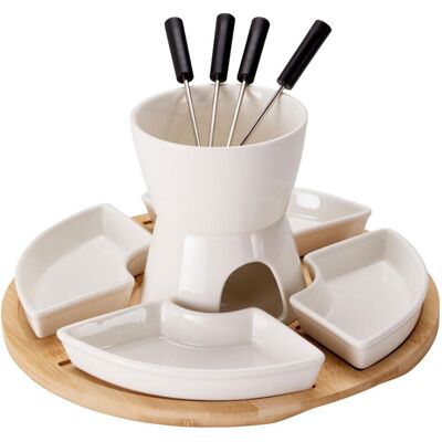 Excellent Houseware Service à fondue au chocolat avec planche en bambou, 11 pièces, Set à fondue, Multicolore, Noir, Transparent - Publicité Excellent Houseware Service à fondue au chocolat avec planche en bambou, 11 pièces, Set à fondue, Multicolore, Noir, Transparent - Publicité