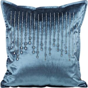Eurofirany, Coussin décoratif, ROYAL / 1 taie d'oreiller en velours avec zircons, 45X45 cm, couleur : bleu (45 x 45 cm) - Publicité Eurofirany, Coussin décoratif, ROYAL / 1 taie d'oreiller en velours avec zircons, 45X45 cm, couleur : bleu (45 x 45 cm) - Publicité