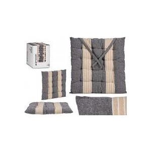 Giftdecor, Coussin décoratif, coussin de chaise rayé gris foncé (40 x 40 cm) - Publicité Giftdecor, Coussin décoratif, coussin de chaise rayé gris foncé (40 x 40 cm) - Publicité
