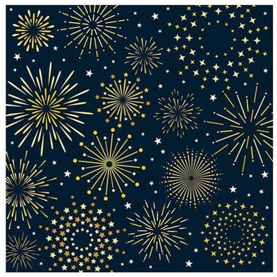 Braun + Company, Serviettes de table, Weihnachtsservietten Firework Schwarz, 20 Stück (20 pcs, 33 x 33 cm) - Publicité Braun + Company, Serviettes de table, Weihnachtsservietten Firework Schwarz, 20 Stück (20 pcs, 33 x 33 cm) - Publicité