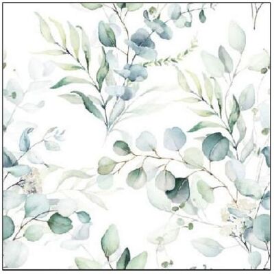 Ambiente, Serviettes de table, Serviette de table "Eucalyptus all over" 25 x 25 cm 20pcs (20 pcs, 25 x 25 cm) - Publicité Ambiente, Serviettes de table, Serviette de table "Eucalyptus all over" 25 x 25 cm 20pcs (20 pcs, 25 x 25 cm) - Publicité