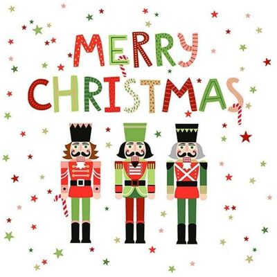 Braun + Company, Serviettes de table, Weihnachtsservietten Nutcrackers Weiss, 20 Stück (20 pcs, 33 x 33 cm) - Publicité Braun + Company, Serviettes de table, Weihnachtsservietten Nutcrackers Weiss, 20 Stück (20 pcs, 33 x 33 cm) - Publicité