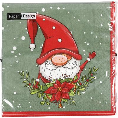Magni, Serviettes de table, Serviette de table 33x33cm FSC-Mix Tomte (33 x 33 cm) - Publicité Magni, Serviettes de table, Serviette de table 33x33cm FSC-Mix Tomte (33 x 33 cm) - Publicité