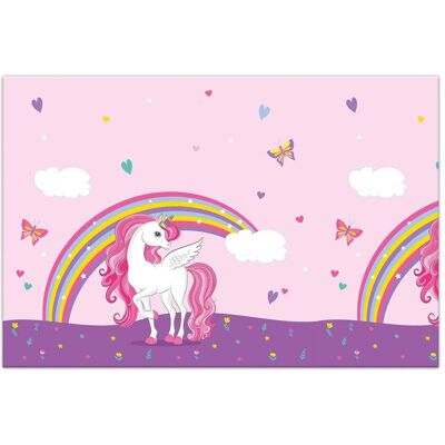 Magni, Nappe, Procos 93761 - Nappe Unicorn Rainbow Colors, taille 120 x 180 cm, plastique, essuyable, anniversaire (120 x 180 cm) - Publicité Magni, Nappe, Procos 93761 - Nappe Unicorn Rainbow Colors, taille 120 x 180 cm, plastique, essuyable, anniversaire (120 x 180 cm) - Publicité