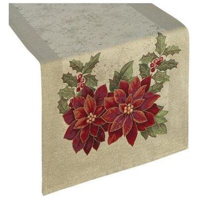 Eurofirany, Nappe, Tapisserie avec le motif de l'étoile de Bethléem, tissée avec un fil d'or 50 x 110 cm (110 x 50 cm) - Publicité Eurofirany, Nappe, Tapisserie avec le motif de l'étoile de Bethléem, tissée avec un fil d'or 50 x 110 cm (110 x 50 cm) - Publicité
