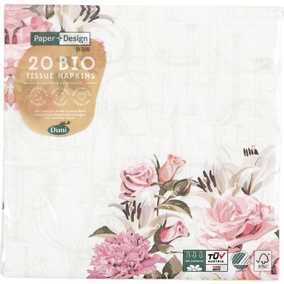Magni, Serviettes de table, Serviette de table 33x33cm FSC-Mix Rose letters (20 pcs, 33 x 33 cm) - Publicité Magni, Serviettes de table, Serviette de table 33x33cm FSC-Mix Rose letters (20 pcs, 33 x 33 cm) - Publicité