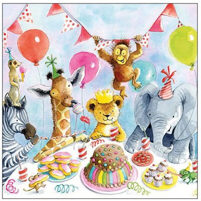 Ambiente, Serviettes de table, Serviette de table 33cm Party animals (20 pcs, 33 x 33 cm) - Publicité Ambiente, Serviettes de table, Serviette de table 33cm Party animals (20 pcs, 33 x 33 cm) - Publicité