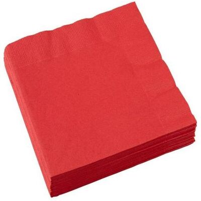Amscan, Serviettes de table, 20 Servietten 33cm rot (20 pcs, 33 x 33 cm) - Publicité Amscan, Serviettes de table, 20 Servietten 33cm rot (20 pcs, 33 x 33 cm) - Publicité
