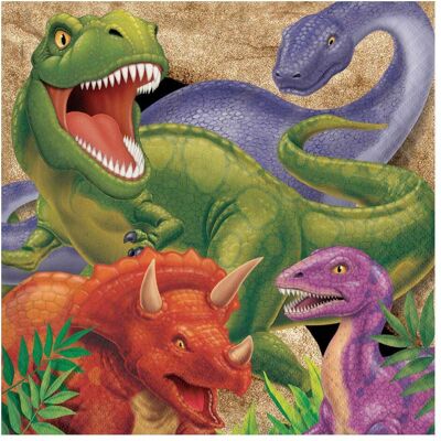 Creative Party, Serviettes de table, Dinosaurier (16 pcs, 33 x 33 cm) - Publicité Creative Party, Serviettes de table, Dinosaurier (16 pcs, 33 x 33 cm) - Publicité
