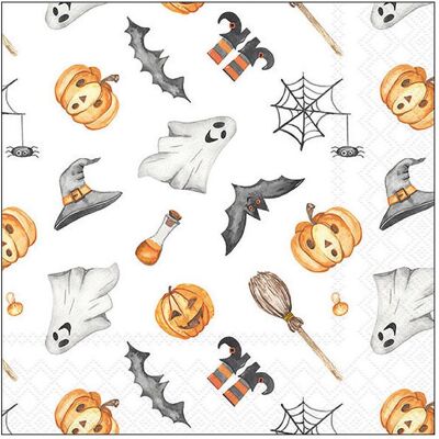 Ambiente, Serviettes de table, Serviette "Happy Halloween" (20 pcs, 33 x 33 cm) - Publicité Ambiente, Serviettes de table, Serviette "Happy Halloween" (20 pcs, 33 x 33 cm) - Publicité