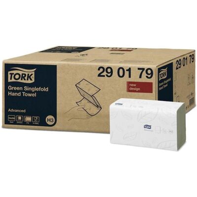 Serviettes Mains Vertes Tork - Haute Qualité - Publicité Serviettes Mains Vertes Tork - Haute Qualité - Publicité