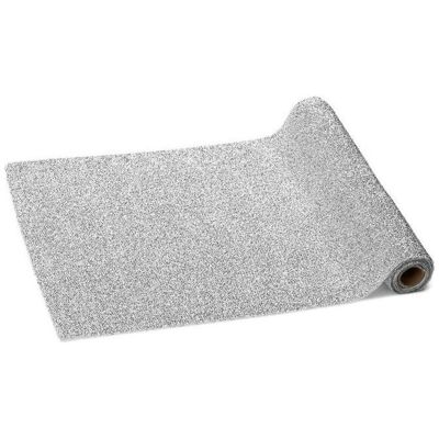 Eurofirany, Nappe, Chemin de table Argent à paillettes (300 x 36 cm) - Publicité Eurofirany, Nappe, Chemin de table Argent à paillettes (300 x 36 cm) - Publicité