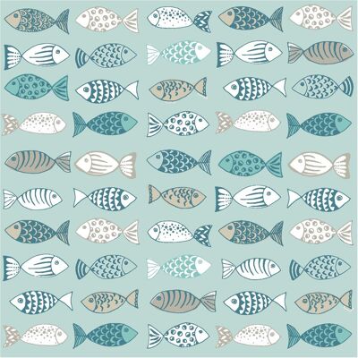 Braun + Company, Serviettes de table, Many Fishes (20 pcs, 33 x 33 cm) - Publicité Braun + Company, Serviettes de table, Many Fishes (20 pcs, 33 x 33 cm) - Publicité