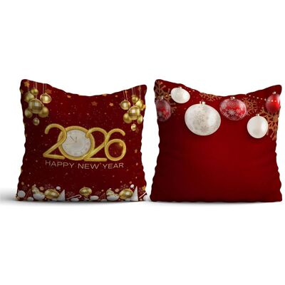 Hanah Home, Coussin décoratif, Noel Carols Cushion Cover Set 2 Pieces (43 x 43 cm) - Publicité Hanah Home, Coussin décoratif, Noel Carols Cushion Cover Set 2 Pieces (43 x 43 cm) - Publicité