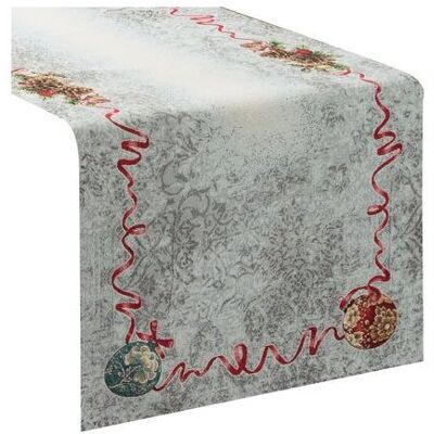 Eurofirany, Nappe, Chemin de table en tapisserie avec motif de Noël, 47 x 140 cm (140 x 47 cm) - Publicité Eurofirany, Nappe, Chemin de table en tapisserie avec motif de Noël, 47 x 140 cm (140 x 47 cm) - Publicité