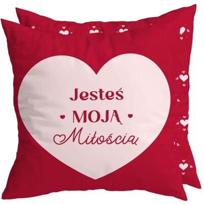 Be happy gifts, Coussin décoratif, Valentinstagskissen Du bist meine Liebe (40 x 40 cm) - Publicité Be happy gifts, Coussin décoratif, Valentinstagskissen Du bist meine Liebe (40 x 40 cm) - Publicité