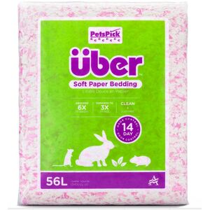 Über Litière en Papier Doux Rose/Blanc - 56L - Litière pour Animaux - Publicité Über Litière en Papier Doux Rose/Blanc - 56L - Litière pour Animaux - Publicité
