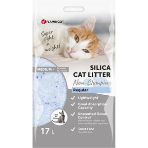 Litière Silica Flamingo - Sans poussière, 17L - Publicité Litière Silica Flamingo - Sans poussière, 17L - Publicité