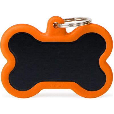 MyFamily - Black Bone Alu ID-Hundetag - orange - Collier - Publicité MyFamily - Black Bone Alu ID-Hundetag - orange - Collier - Publicité