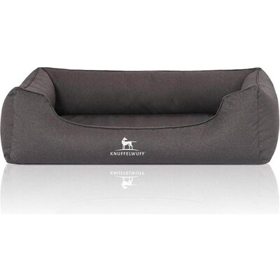 Knuffelwuff Lit pour chien Leon Velour M - L, 85 x 63 cm, Anthracite (Chien), Panier pour chien + chat - Publicité Knuffelwuff Lit pour chien Leon Velour M - L, 85 x 63 cm, Anthracite (Chien), Panier pour chien + chat - Publicité