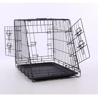 Nordic Paws - Cage en fil inclinée - Noir - M 77,5x48,5x55,5cm - Publicité Nordic Paws - Cage en fil inclinée - Noir - M 77,5x48,5x55,5cm - Publicité