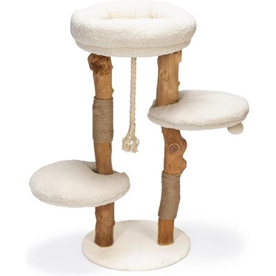 Designed by Lotte Vanja - Arbre à Chat en Bois Naturel - Crème - Publicité Designed by Lotte Vanja - Arbre à Chat en Bois Naturel - Crème - Publicité