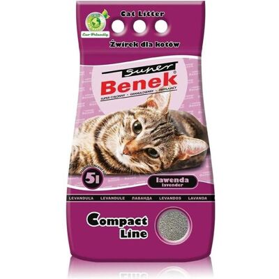 Certech Super Benek Compact Lavender - Litière pour chats formant des grumeaux 5L - Publicité Certech Super Benek Compact Lavender - Litière pour chats formant des grumeaux 5L - Publicité