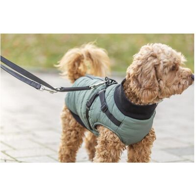 Trixie Pontis coat with harness, XXS: 24 cm, sage (XXS, Manteau pour chien), Vêtements pour chiens - Publicité Trixie Pontis coat with harness, XXS: 24 cm, sage (XXS, Manteau pour chien), Vêtements pour chiens - Publicité