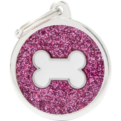 Medaille pour animaux grande rose avec paillettes - Amicafarmacia - Publicité Medaille pour animaux grande rose avec paillettes - Amicafarmacia - Publicité