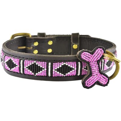 Collier pour chien fait main Rafiki - Rose - Collier - Publicité Collier pour chien fait main Rafiki - Rose - Collier - Publicité