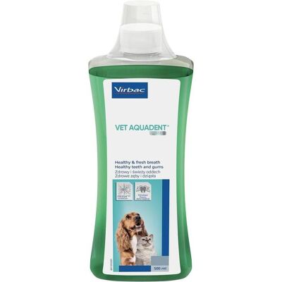 VIRBAC Vet Aquadent FR3SH 500ml - Liquide pour hygiène buccale - Publicité VIRBAC Vet Aquadent FR3SH 500ml - Liquide pour hygiène buccale - Publicité