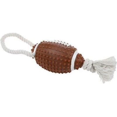 Ballon de rugby jouet Zolux avec corde - Jouet pour chien - Publicité Ballon de rugby jouet Zolux avec corde - Jouet pour chien - Publicité