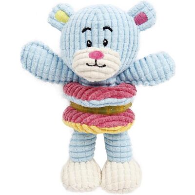 Jouet Chien Singe - Peluche Douce, Grelot, Anneaux - Publicité Jouet Chien Singe - Peluche Douce, Grelot, Anneaux - Publicité
