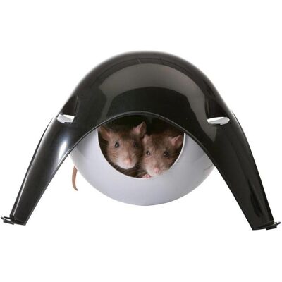 Maison pour petits animaux Savic Sputnik - Plastique compact - Publicité Maison pour petits animaux Savic Sputnik - Plastique compact - Publicité