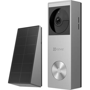 EZVIZ HP3 Pro - Sonnette vidéo 2K avec panneau solaire - Gris - Publicité EZVIZ HP3 Pro - Sonnette vidéo 2K avec panneau solaire - Gris - Publicité