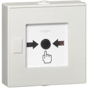 Hager, Protection contre le cambriolage + système d'alarme, Détecteur radio à bouton-poussoir TG558B - Publicité Hager, Protection contre le cambriolage + système d'alarme, Détecteur radio à bouton-poussoir TG558B - Publicité