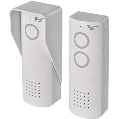Emos, Sonnette + interphone, Kabelloses Heim-Audio-Türsprechset H1087, 1 Teilnehmer (Sans fil) - Publicité Emos, Sonnette + interphone, Kabelloses Heim-Audio-Türsprechset H1087, 1 Teilnehmer (Sans fil) - Publicité