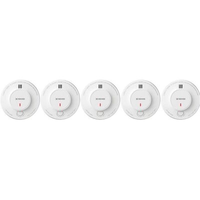 X-Sense, Alarme, Détecteur de fumée optique avec sirène intégrée 5 pcs. Publicité X-Sense, Alarme, Détecteur de fumée optique avec sirène intégrée 5 pcs. Publicité