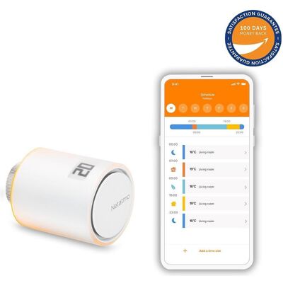 Netatmo Thermostat intelligent de chauffage blanc - Thermostat - Publicité Netatmo Thermostat intelligent de chauffage blanc - Thermostat - Publicité