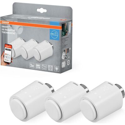 Osram SMART+ WIFI RADIATOR THERMOSTAT White Triple Pack, Thermostat, Blanc - Publicité Osram SMART+ WIFI RADIATOR THERMOSTAT White Triple Pack, Thermostat, Blanc - Publicité