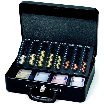 Maul, Tiroir-caisse, Caissette à monnaie avec compteur d'euros - Publicité Maul, Tiroir-caisse, Caissette à monnaie avec compteur d'euros - Publicité
