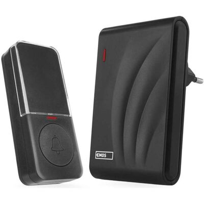 Emos, Sonnette + interphone, Drahtlose Türklingel P5727N (Radio 433 MHz, Sans fil) - Publicité Emos, Sonnette + interphone, Drahtlose Türklingel P5727N (Radio 433 MHz, Sans fil) - Publicité