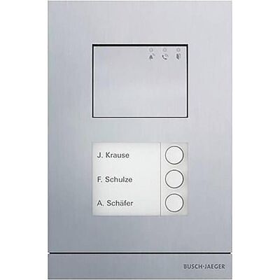 Busch-Jaeger, Sonnette + interphone, A21051P3-A-03 Poste extérieur triple (Filaire) - Publicité Busch-Jaeger, Sonnette + interphone, A21051P3-A-03 Poste extérieur triple (Filaire) - Publicité
