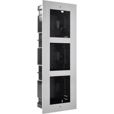 Abus, Sécurité des bâtiments : accessoires, Cadre pour 3 modules pour montage encastré (acier inoxydable) - Publicité Abus, Sécurité des bâtiments : accessoires, Cadre pour 3 modules pour montage encastré (acier inoxydable) - Publicité