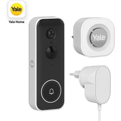Yale, Sonnette + interphone, Video deurbel met Camera, Gong en AC-stroomadapter (WiFi) - Publicité Yale, Sonnette + interphone, Video deurbel met Camera, Gong en AC-stroomadapter (WiFi) - Publicité