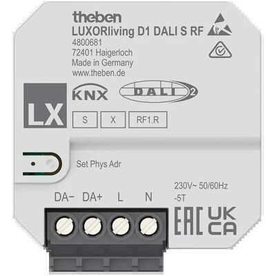 Theben - LUXORliving D1 DALI - DALI - LUXORliving - Interrupteur - Publicité Theben - LUXORliving D1 DALI - DALI - LUXORliving - Interrupteur - Publicité