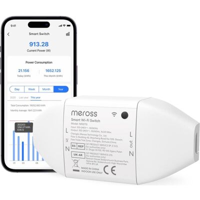Meross, Actionneur, Smart Wi-Fi Switch MSS715 (Actionneur de commutation) - Publicité Meross, Actionneur, Smart Wi-Fi Switch MSS715 (Actionneur de commutation) - Publicité