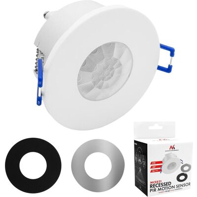 Maclean, Détecteur de mouvements, Détecteur de mouvement PIR, encastrable, portée de 8 m, 800 W/1 200 W, 220-240 V CA, 50/60 Hz, (8 m) - Publicité Maclean, Détecteur de mouvements, Détecteur de mouvement PIR, encastrable, portée de 8 m, 800 W/1 200 W, 220-240 V CA, 50/60 Hz, (8 m) - Publicité