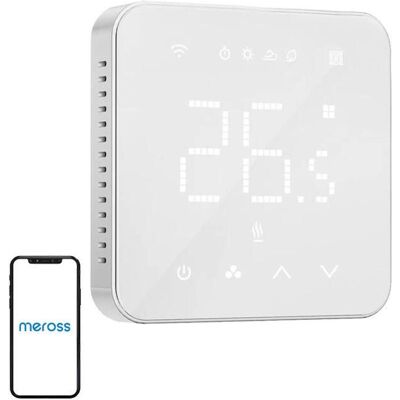 Meross Thermostat intelligent, Thermostat, Blanc - Publicité Meross Thermostat intelligent, Thermostat, Blanc - Publicité